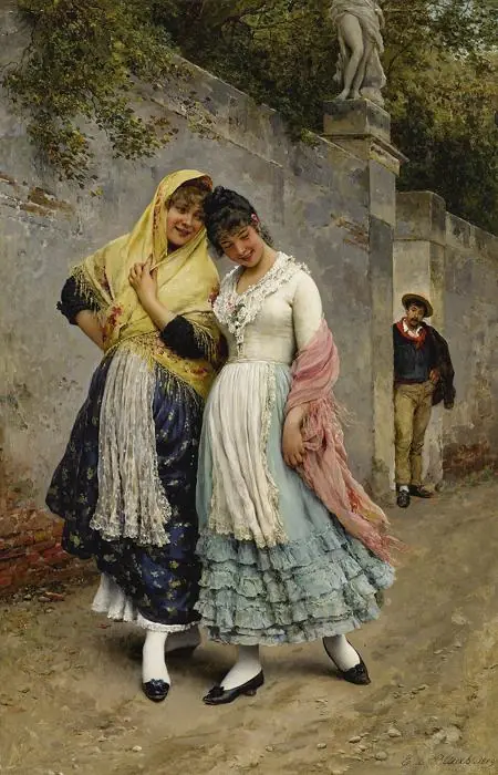 Le Flirt, 1889 - Eugène de Blaas