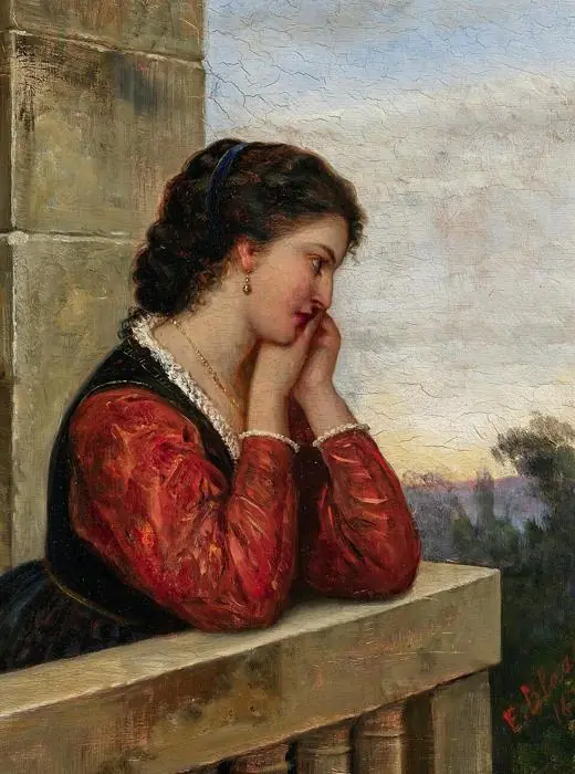 Italienne au balcon - Eugène de Blaas