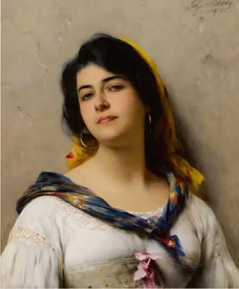 Une jeune beauté - Eugène de Blaas