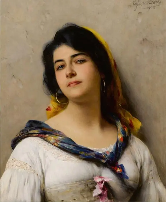 Une jeune beauté - Eugène de Blaas