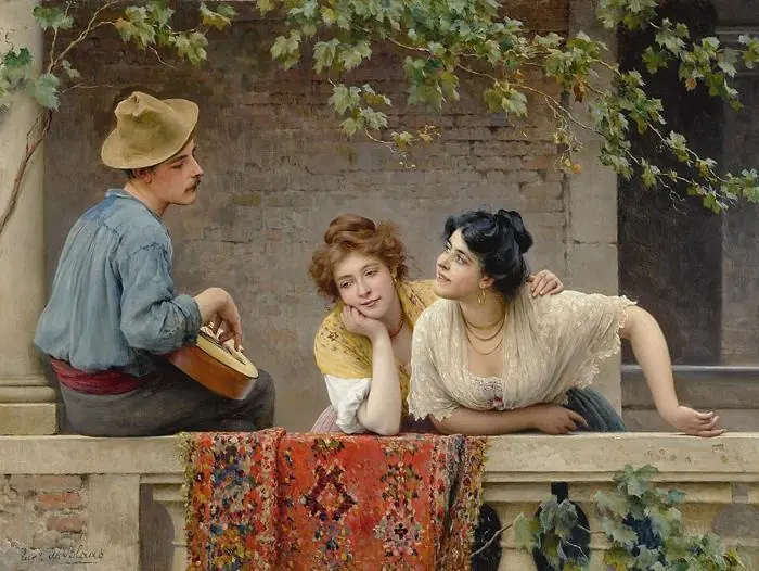 Le Joueur de mandoline - Eugène de Blaas