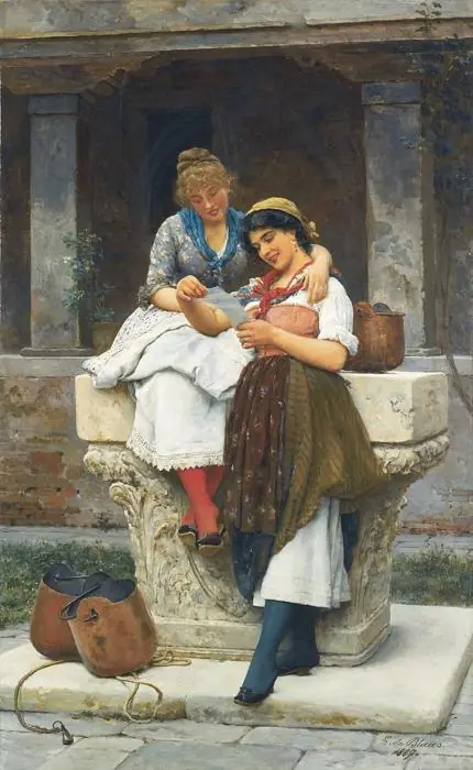 La Lettre d’amour, 1887 - Eugène de Blaas