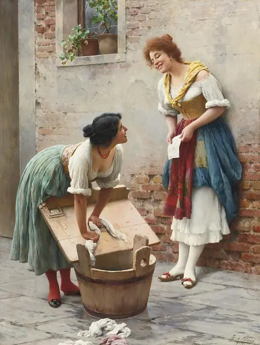 Le Partage des nouvelles - Eugène de Blaas