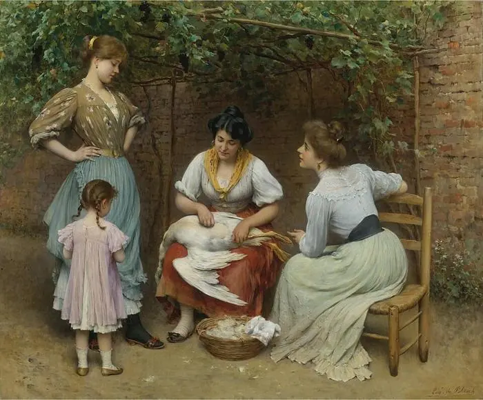 Le Plumage de l’oie - Eugène de Blaas