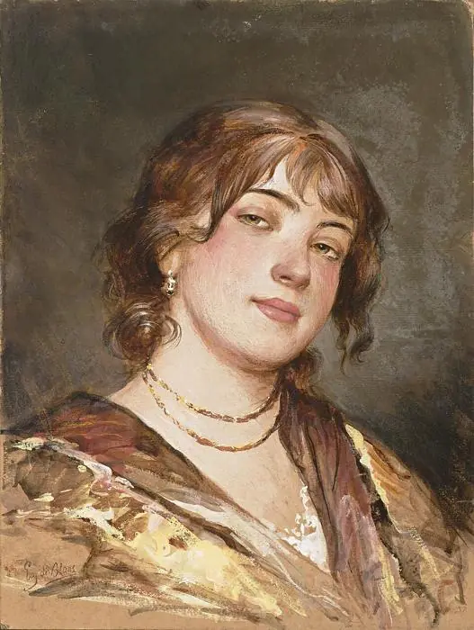 Portrait d’une jeune Italienne - Eugène de Blaas
