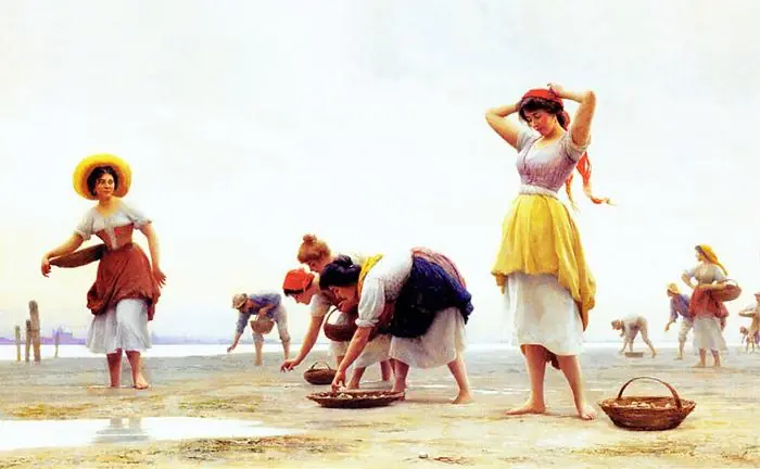 Les Ramasseuses de moules - Eugène de Blaas