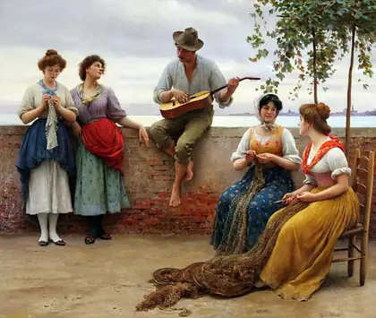 La Sérénade - Eugène de Blaas