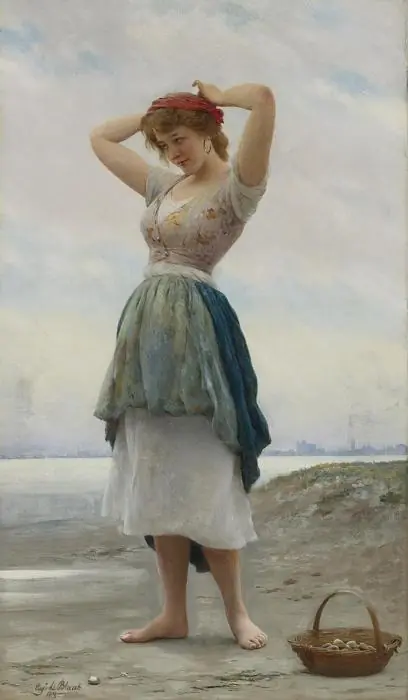 Sur la plage - Eugène de Blaas