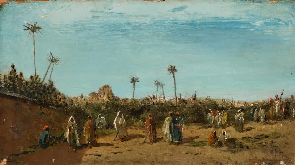 Arabes devant une oasis - Eugène Fromentin