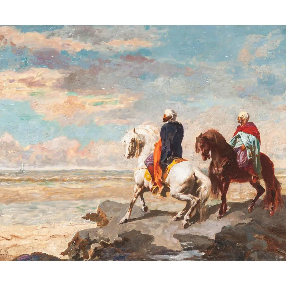 Deux cavaliers dans un paysage oriental - Eugène Fromentin