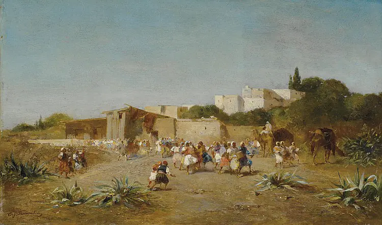 Entrée de la Kasbah - Eugène Fromentin