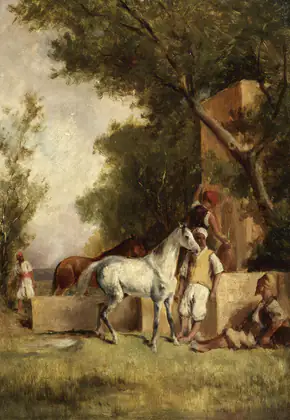 Halte à la fontaine - Eugène Fromentin