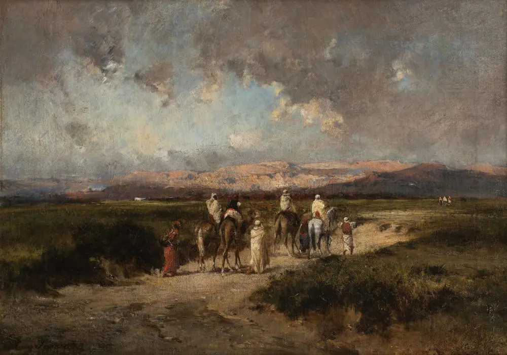 Voyageurs traversant la plaine - Eugène Fromentin