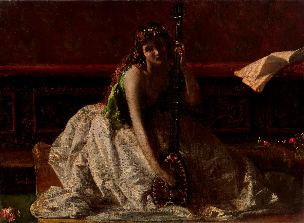 La Joueuse de luth - Federico Faruffini