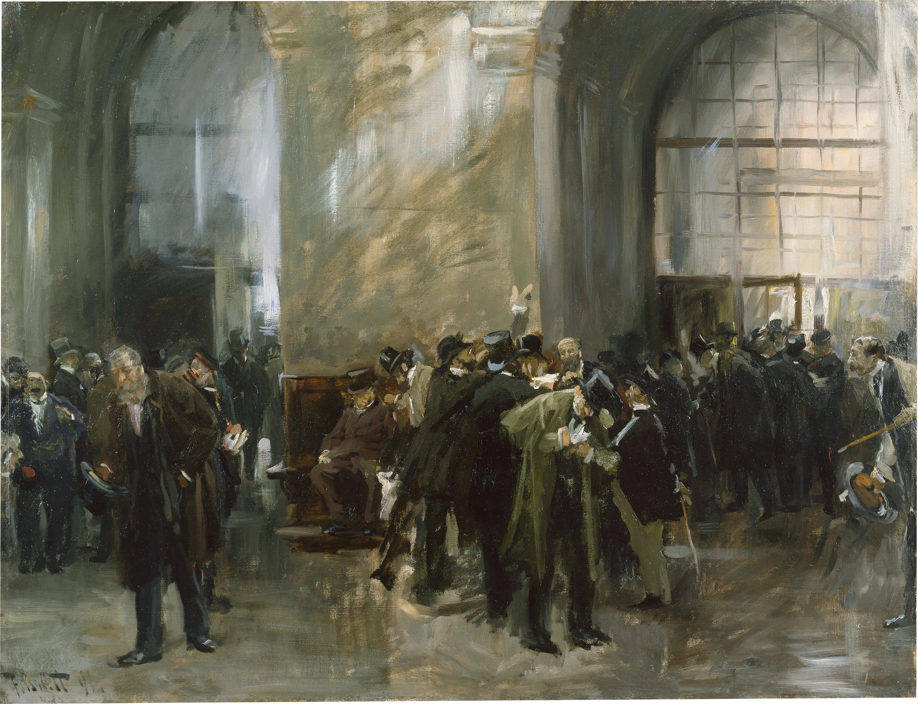 En Bourse - Ferdinand Brütt