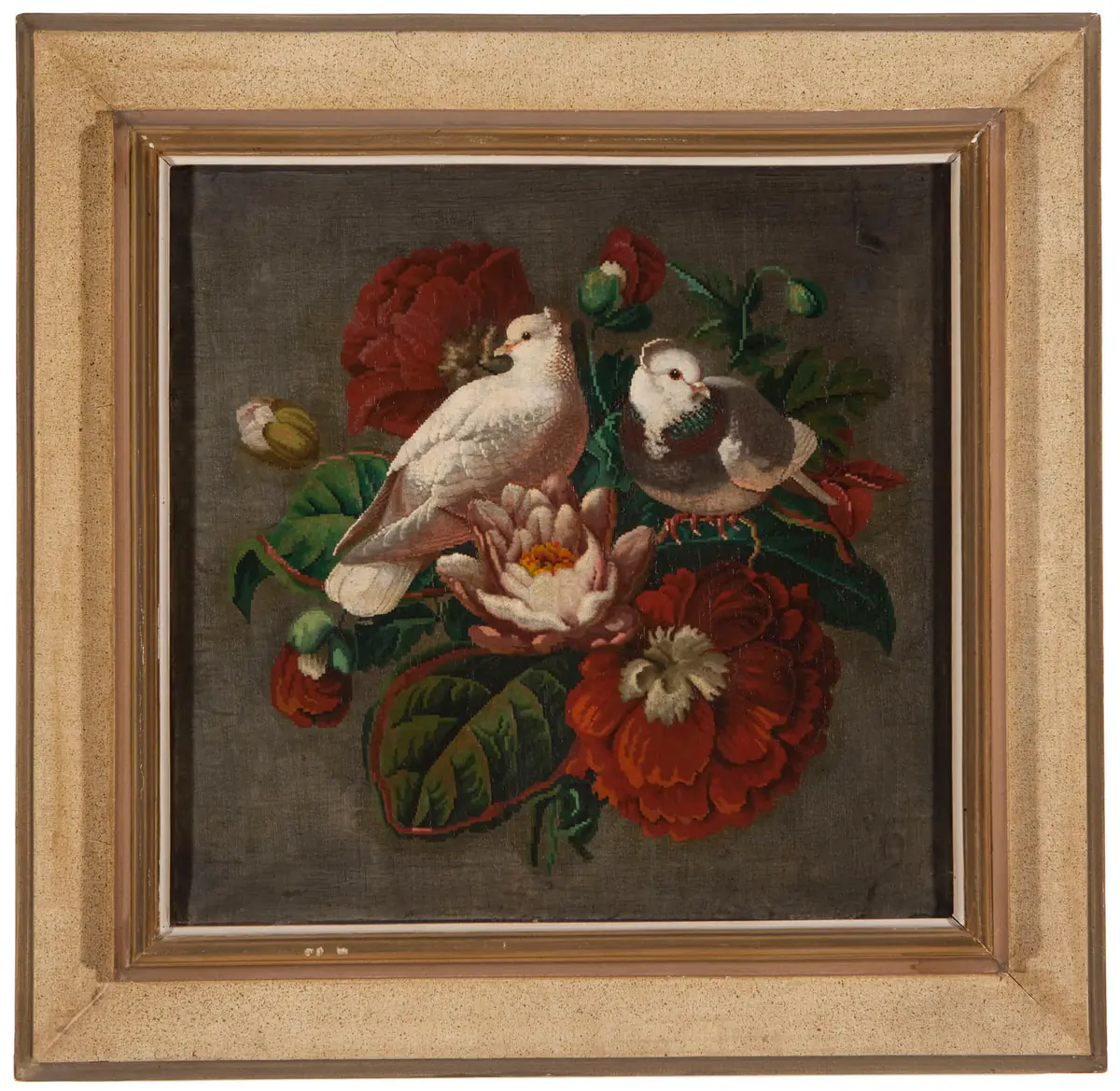 Colombes et fleurs - Ferdinand von Wright