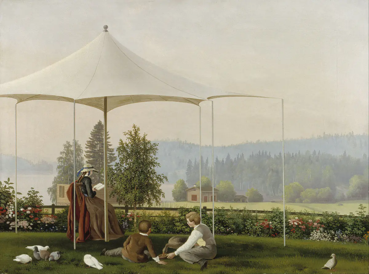 Dans le jardin d'Haminalahti - Ferdinand von Wright