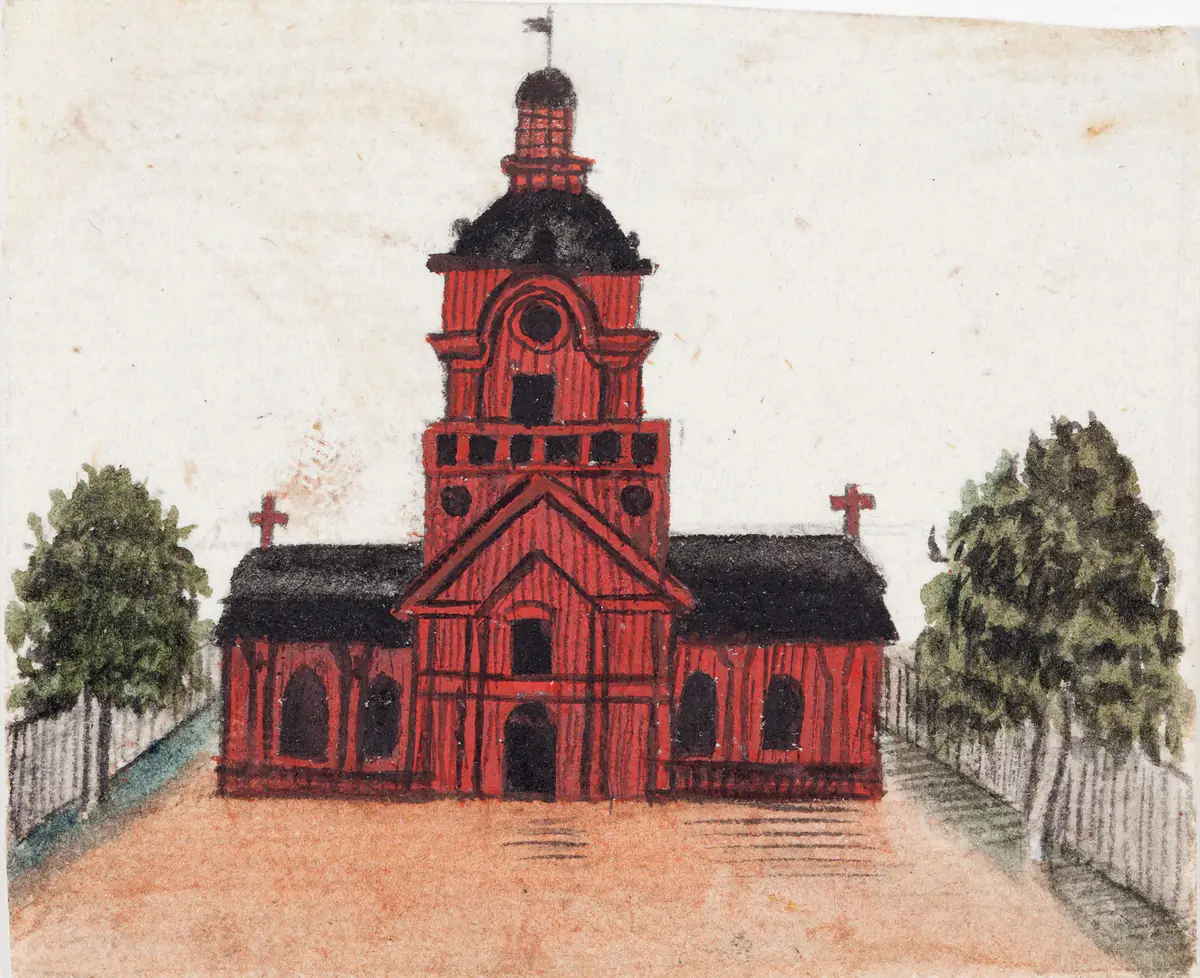 L'église rouge - Ferdinand von Wright