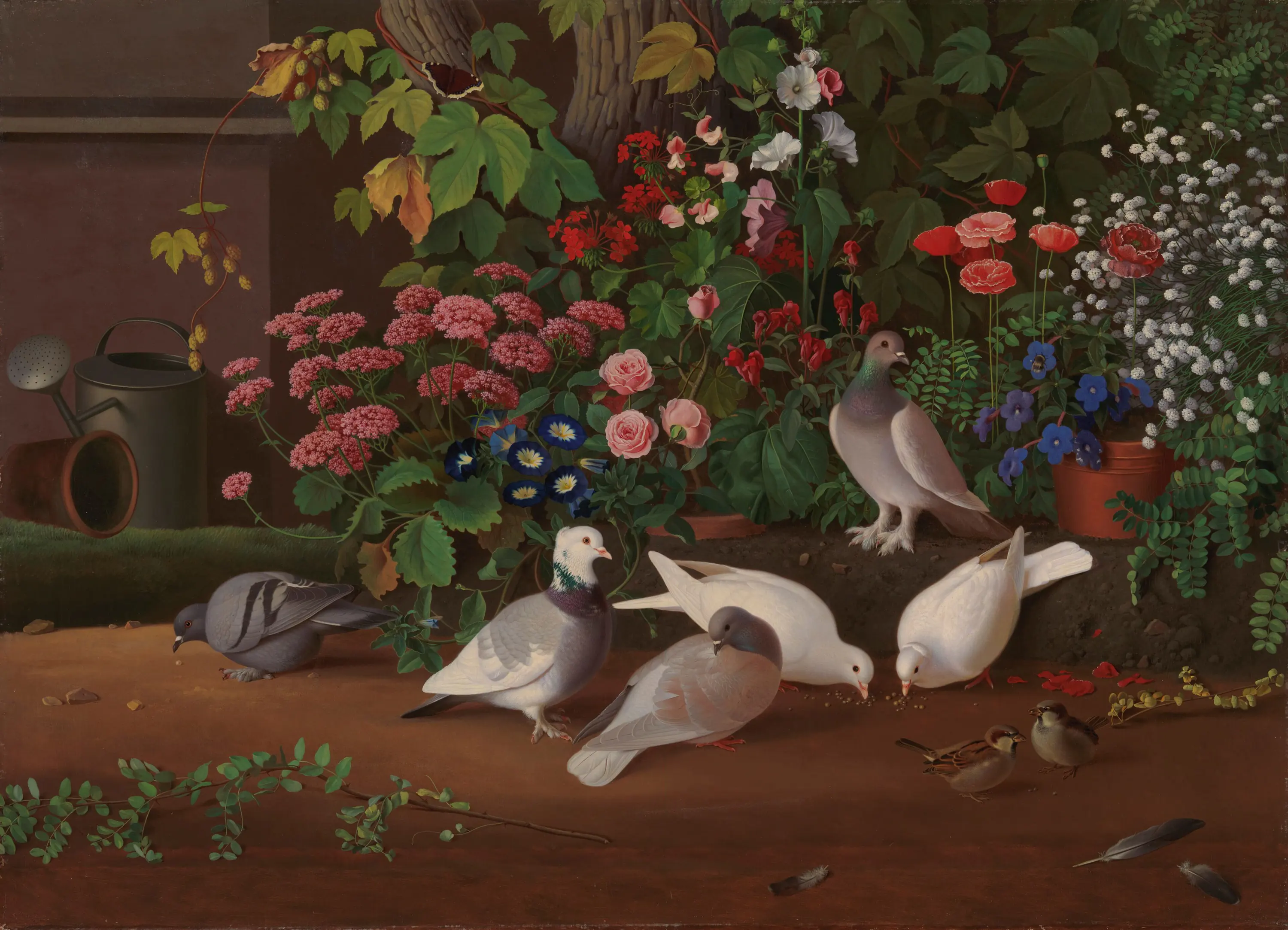 Du jardin : fleurs et oiseaux - Ferdinand von Wright