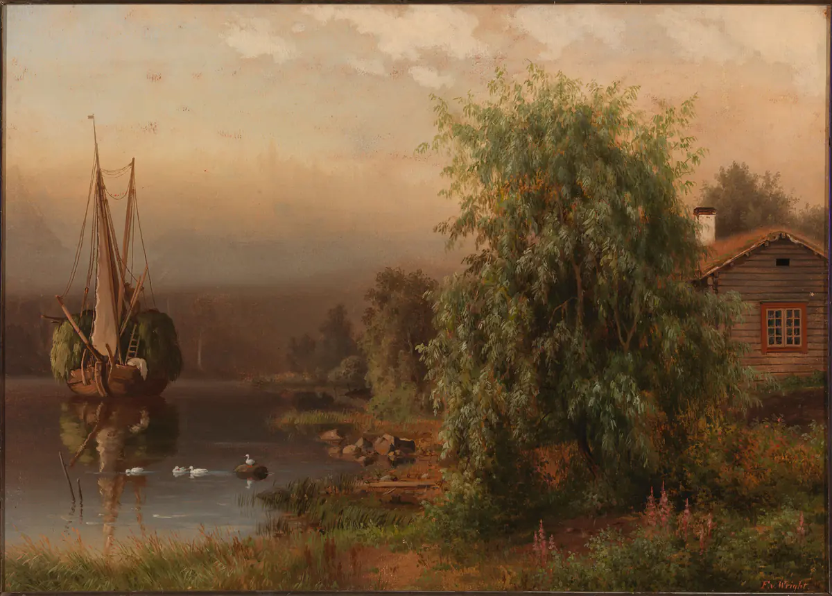 Paysage dans le brouillard du matin - Ferdinand von Wright