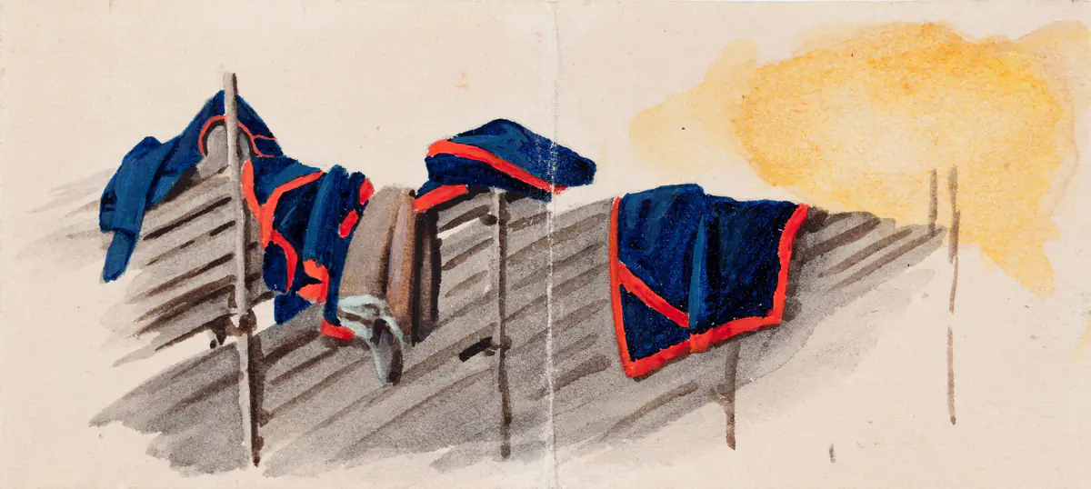 Vêtements accrochés à la clôture - Ferdinand von Wright
