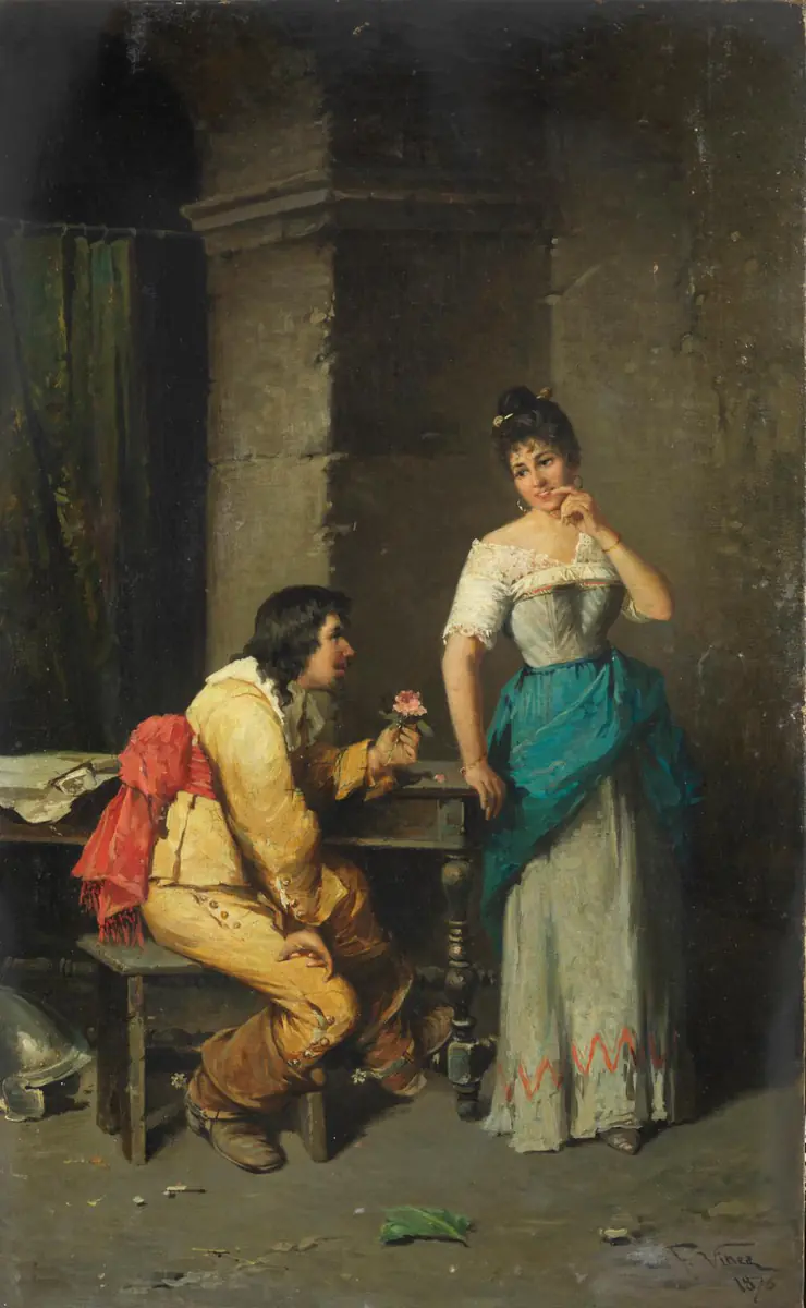 Cour dans un intérieur - Francesco Vinea