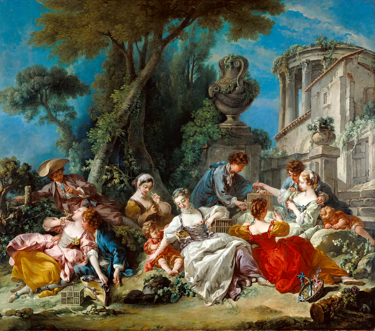 Les attrape-oiseaux - François Boucher