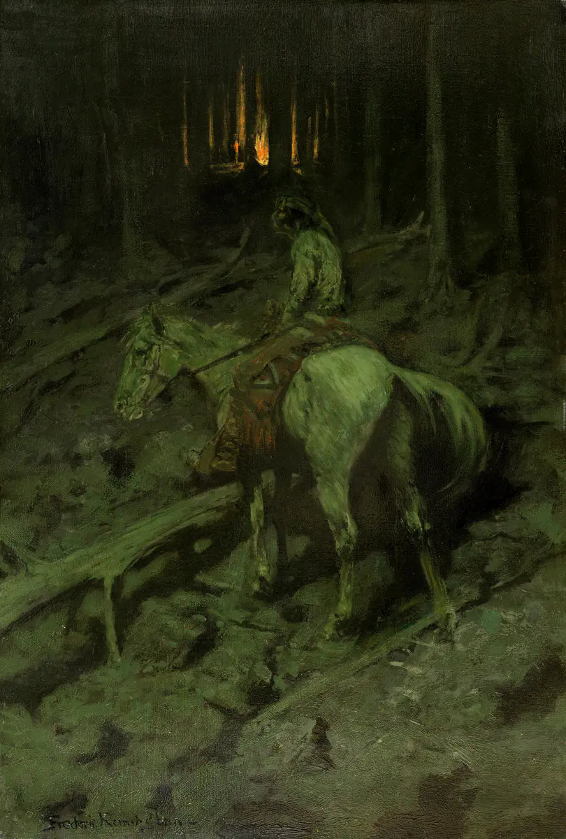 Signal de feu Apache - Frederic Remington