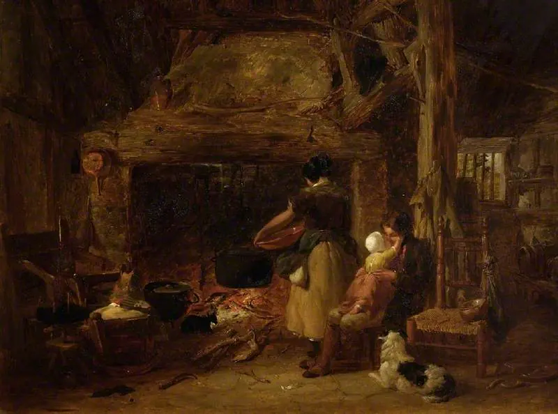Intérieur du chalet - Frederick Goodall