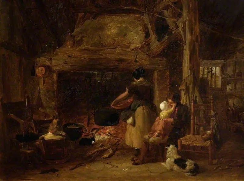 Intérieur du chalet - Frederick Goodall
