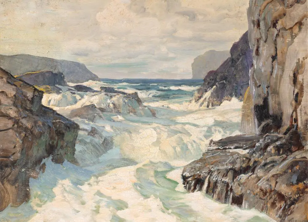 Une anse rocheuse - Frederick Judd Waugh