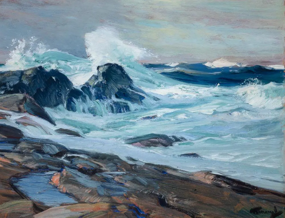 Le ressac vert - Frederick Judd Waugh