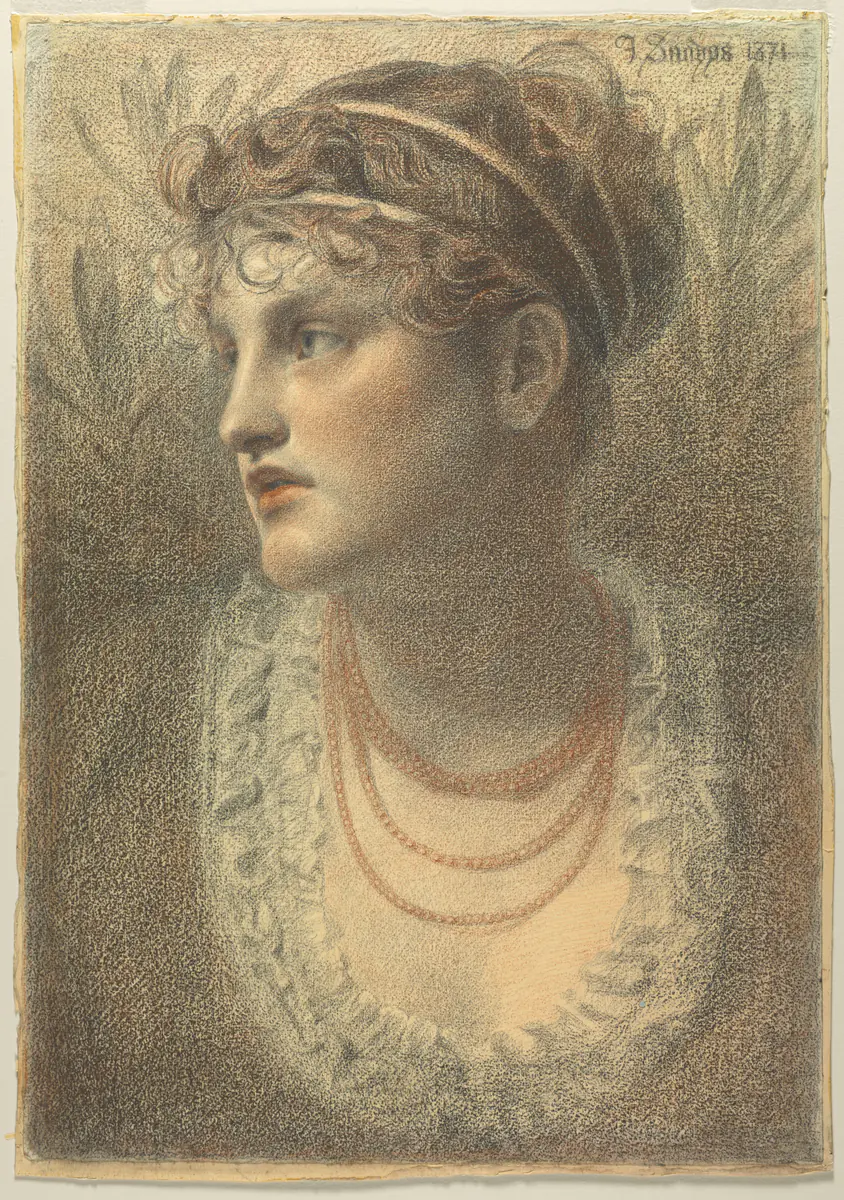 Le Collier de corail - Frederick Sandys