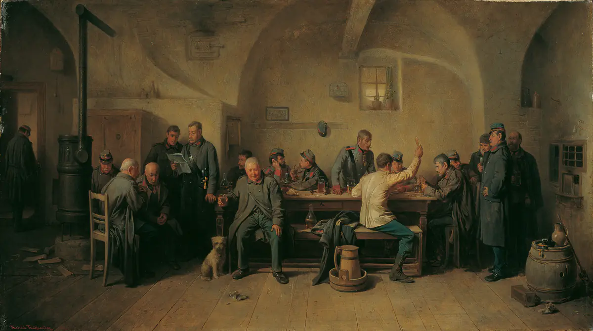 Des soldats à la cantine - Friedrich Friedländer
