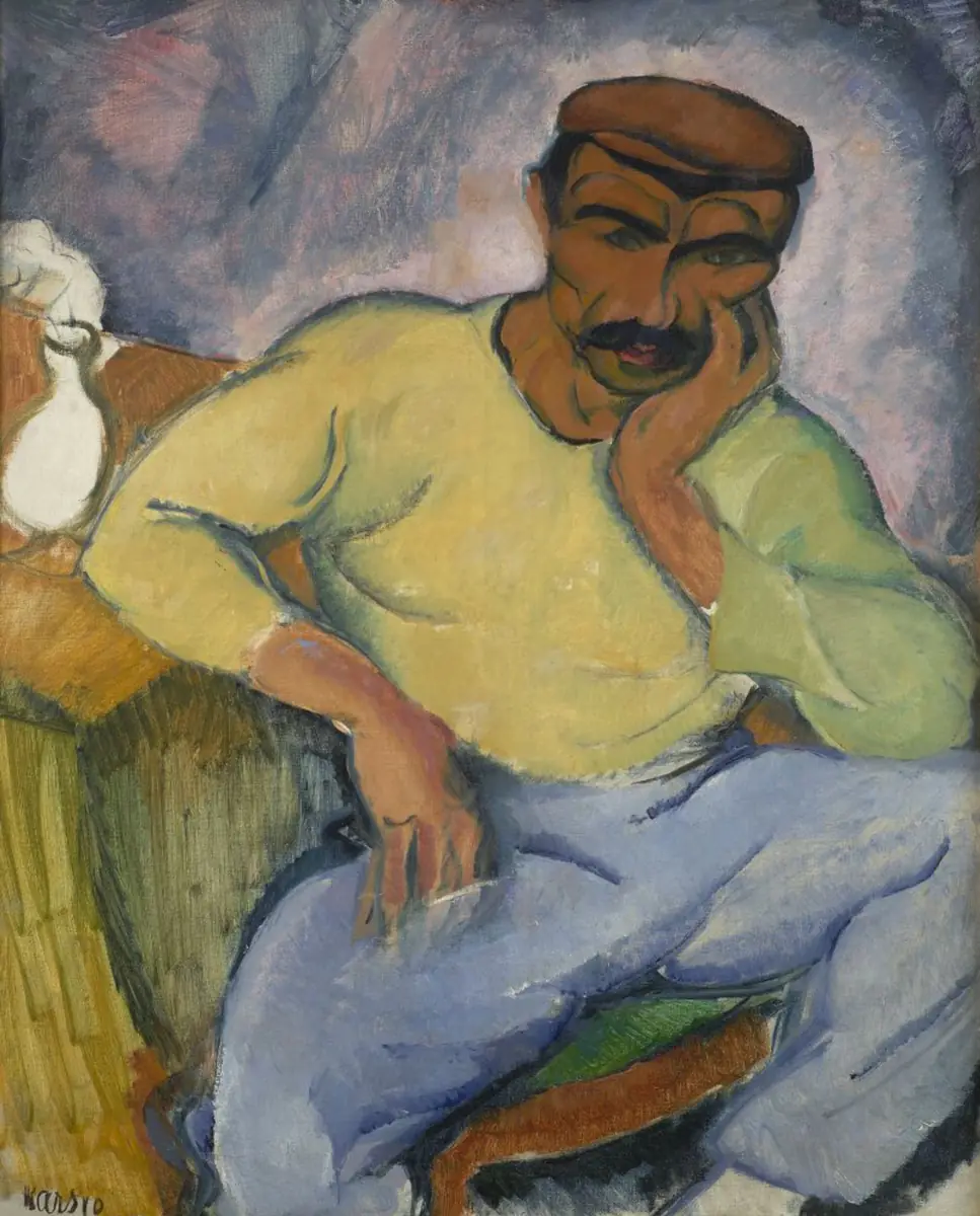 Homme assis - Georges Kars