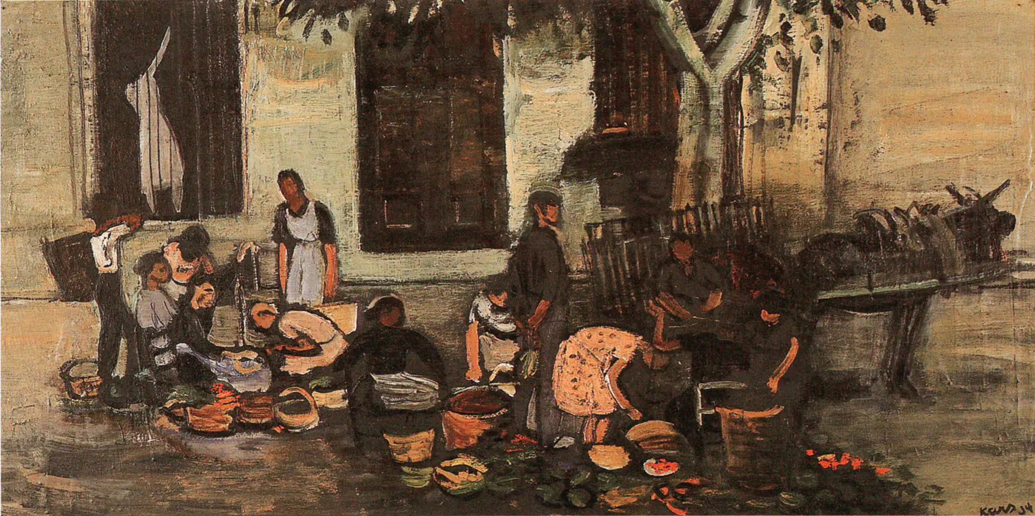 Le marche à Tossa - Georges Kars