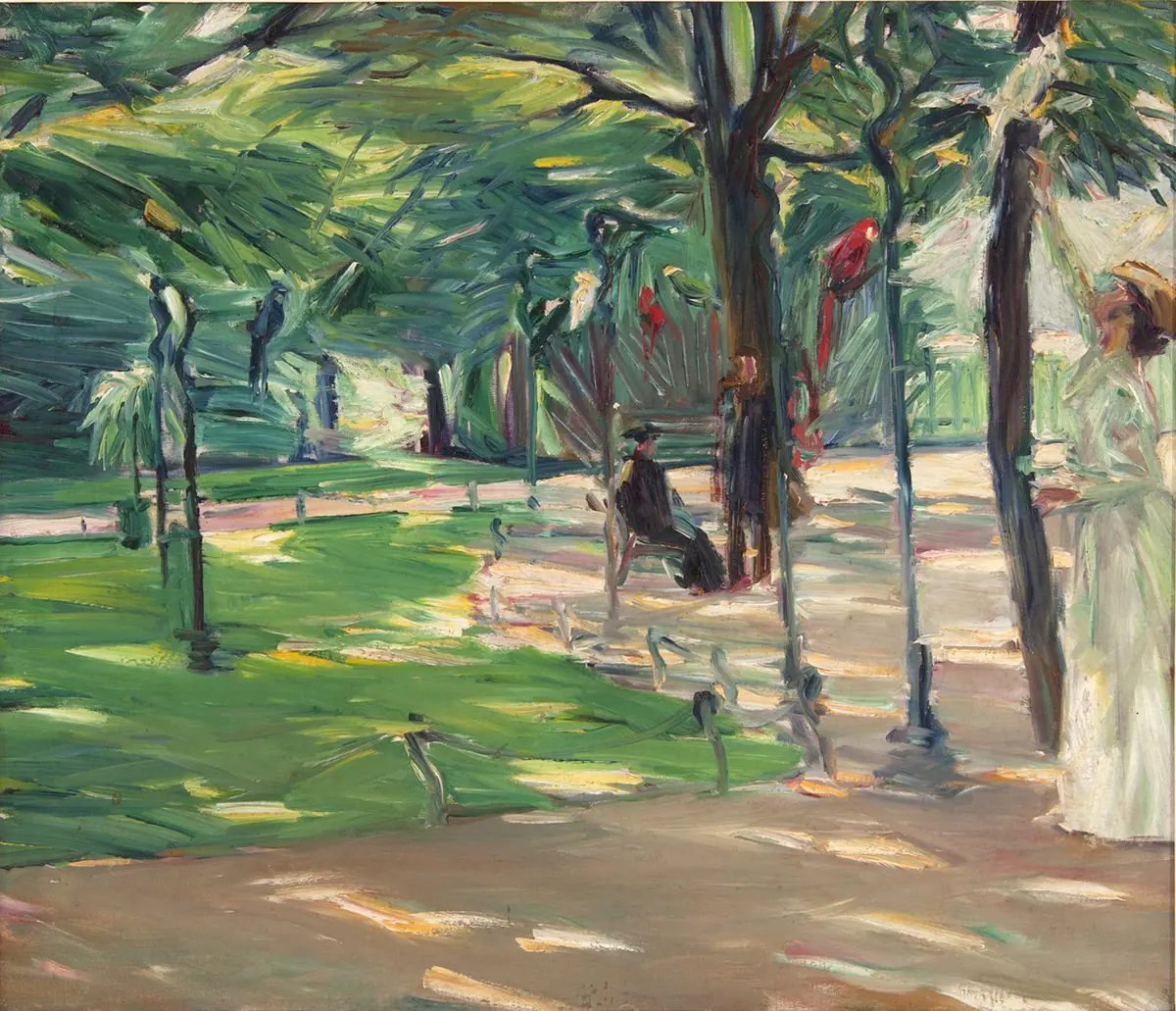 Parc avec des perroquets - Georges Kars