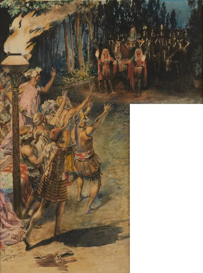 L’Arrivée de Giscon - Georges Rochegrosse
