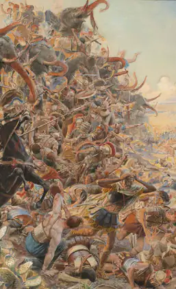 La Bataille du Macar - Georges Rochegrosse