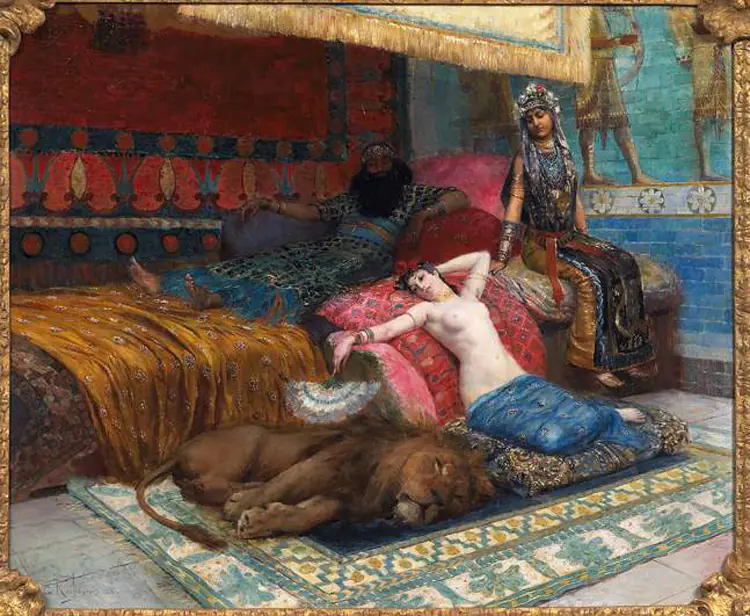L’Esclave et le Lion - Georges Rochegrosse