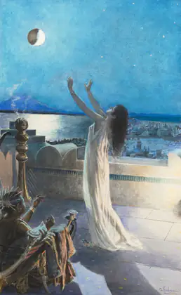 Invocation à la lune - Georges Rochegrosse