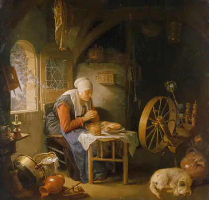 La prière du fileur - Gerard Dou