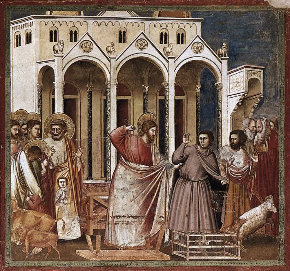 L’Expulsion des marchands du Temple — Scrovegni - Giotto