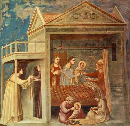 La Naissance de la Vierge - Giotto