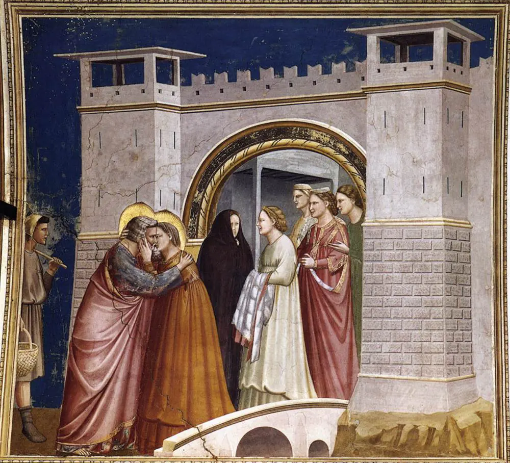 La Rencontre à la Porte dorée - Giotto
