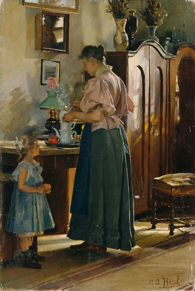 L'heure du goûter - Gustav August Hessl