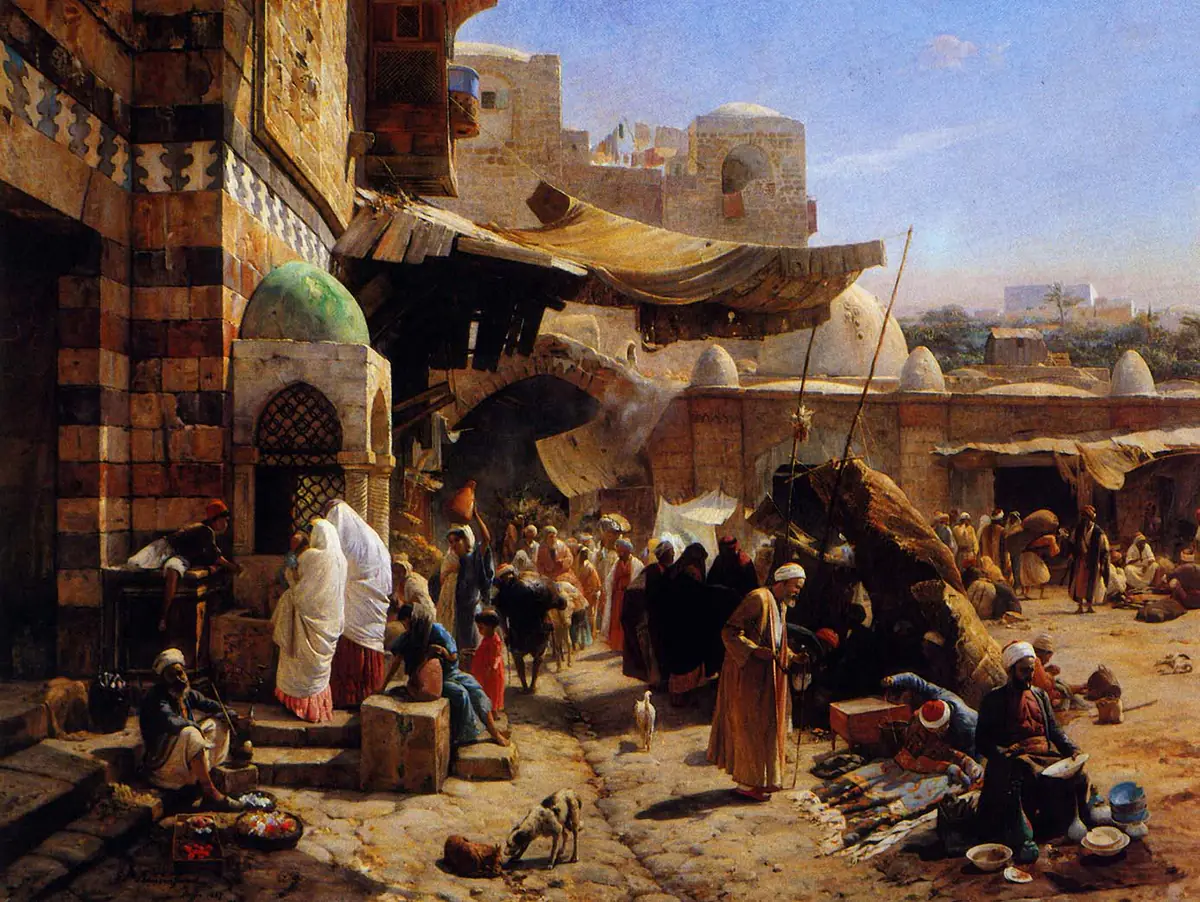 Marché à Jaffa - Gustav Bauernfeind
