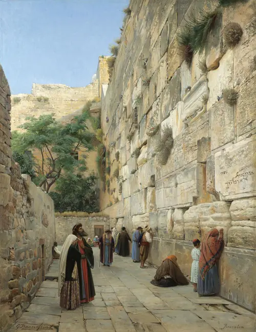 Le Mur des Lamentations, Jérusalem — version de 1887 - Gustav Bauernfeind