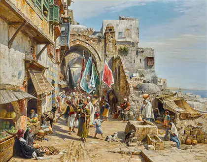 Procession à Jaffa - Gustav Bauernfeind