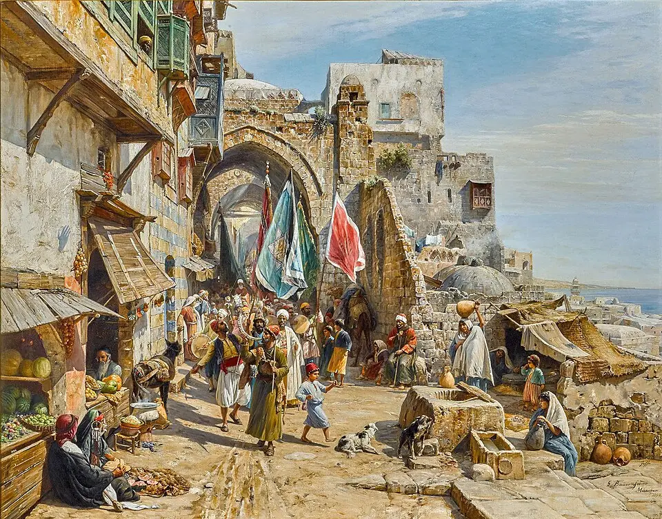 Procession à Jaffa - Gustav Bauernfeind